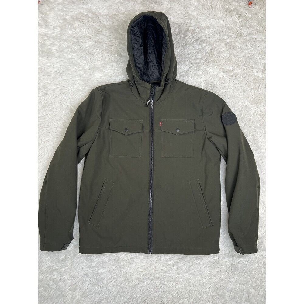 Levi's Olive Hooded Bomber Jacket